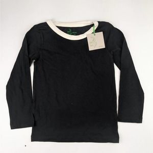 Kate Quinn Black & White Ringer LS Tee